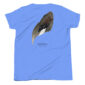 Blue shirt with gadwall wing design.