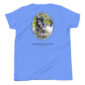 Labrador Retriever graphic on blue t-shirt back