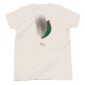T-shirt with teal feather design