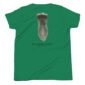 Green T-shirt with Rio Grande turkey feather design.