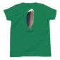 Green shirt displaying a mallard feather illustration.