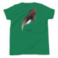 Green shirt with Gadwall bird wing illustration.