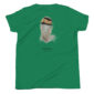 Green T-shirt with Chukar feather illustration.