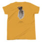 Yellow t-shirt with turkey feather design