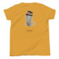 Yellow shirt with Chukar feather design