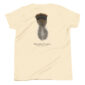 Osceola Turkey feather on back of beige shirt