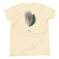 T-shirt with teal duck feather design