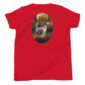 Red shirt with English Pointer dog design.