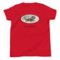Red T-shirt with Labrador Retriever graphic.