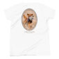 Golden Retriever fetching bird in field on t-shirt